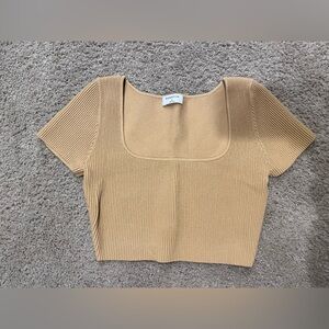 Babaton Sculpt Knit Squareneck Top
